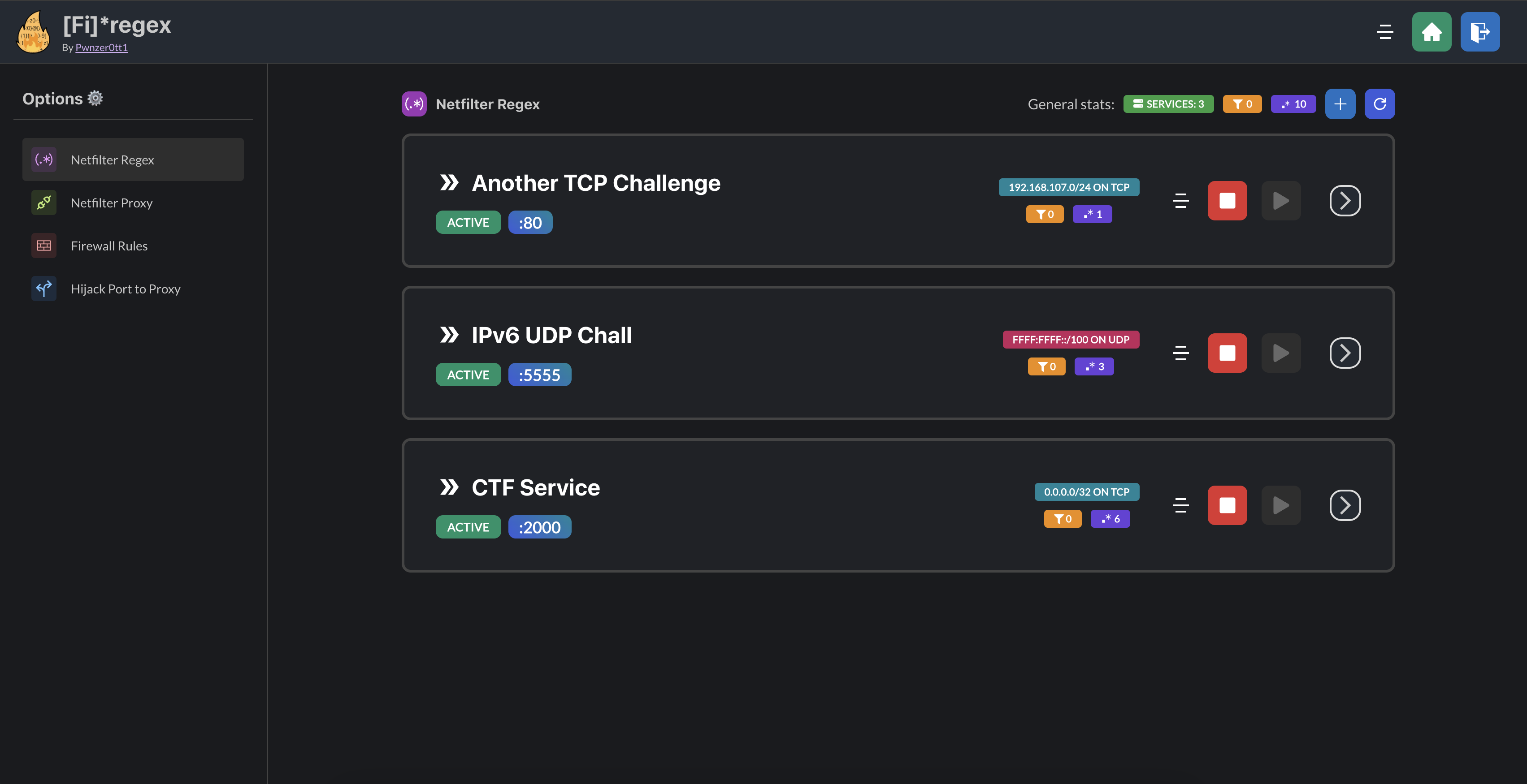Firegex Network scheme