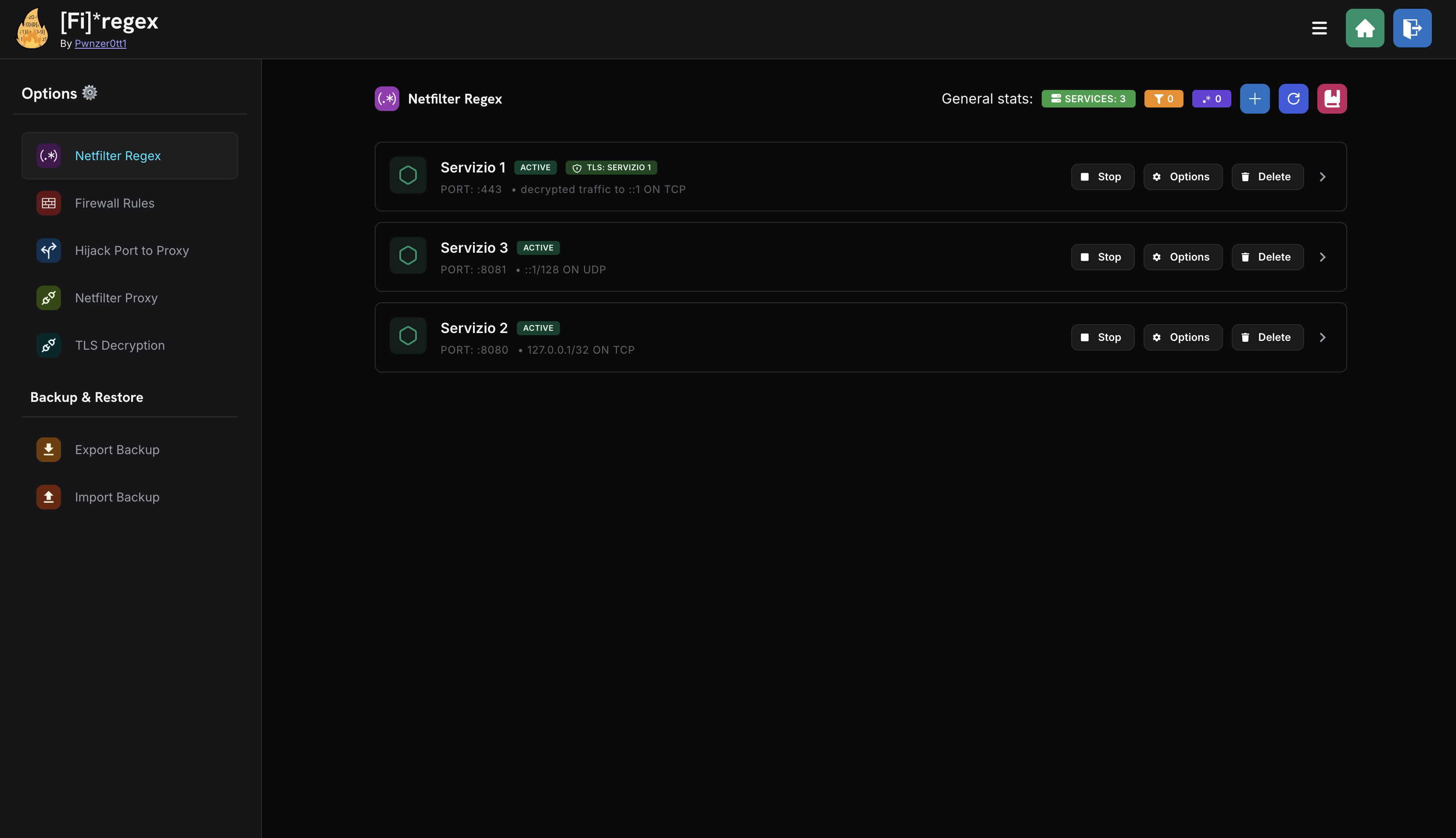 Firegex Network scheme